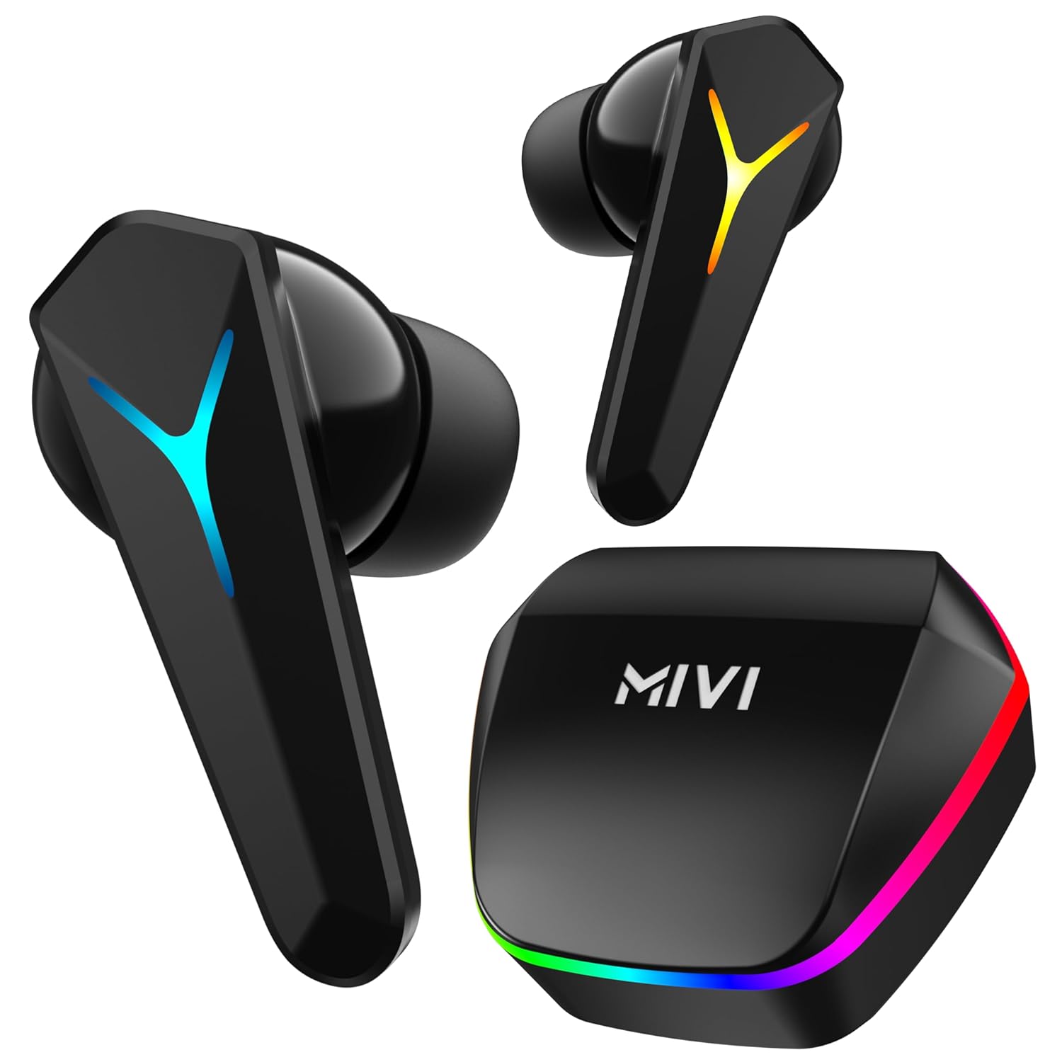 Mivi Commando Q7 Gaming In Ear Earbuds For Lag Free Gaming 35ms Ultra Low Latency Black 93Mobiles