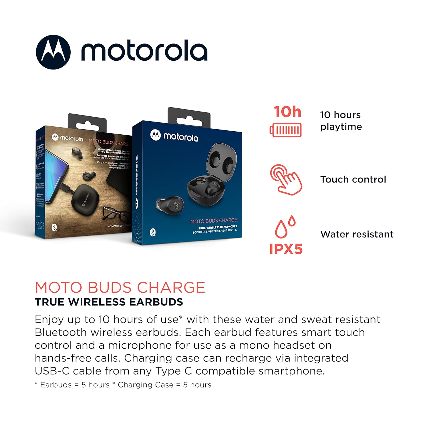 True wireless earbuds motorola new arrivals