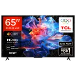 TCL 164 cm (65 inches) Metallic Bezel Less Series 4K Ultra HD Smart LED Google TV 65V6C (Black)