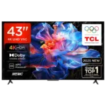 TCL 108 cm (43 inches) 4K Ultra HD Smart QLED Google TV 43C61B (Black)