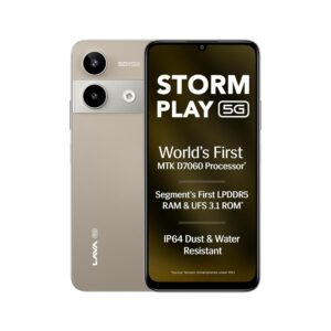 Lava Storm Play 5G (Dune Titanium, 6+6*GB RAM, 128GB Storage)