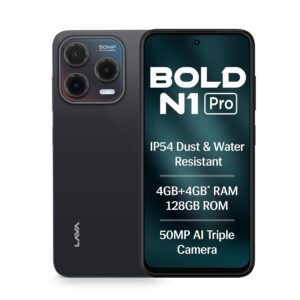 Lava Bold N1 Pro (Stealth Black, 4 GB RAM, 128 GB Storage)