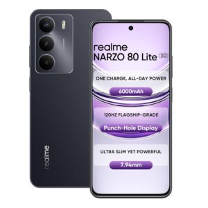 realme NARZO 80 Lite 5G (Onyx Black, 6GB+128GB) | 6000mAh Long-Lasting Battery